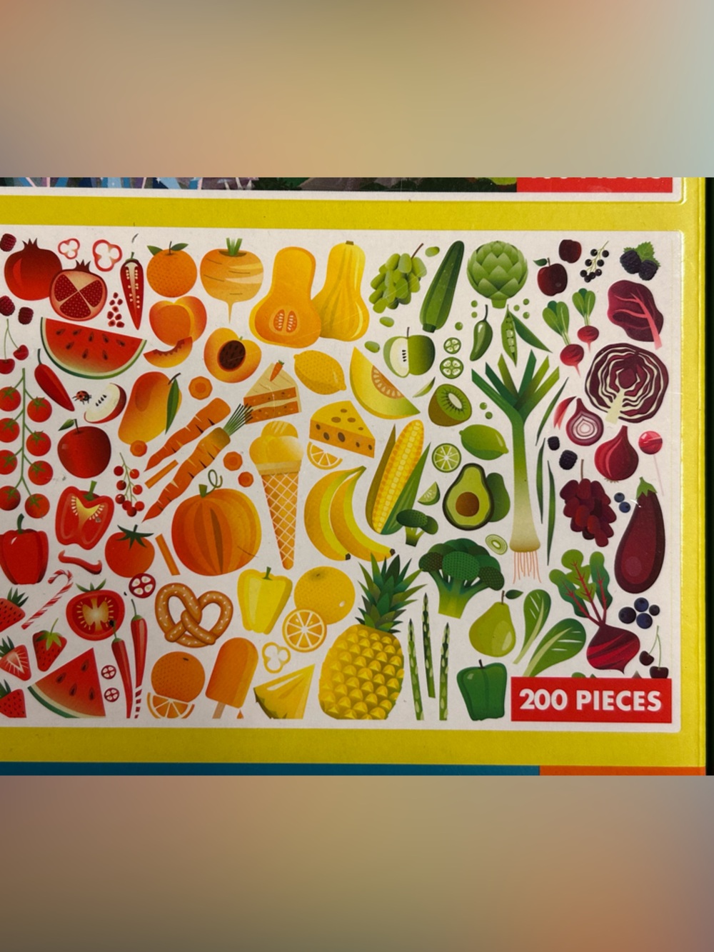 4-Pack Kids Puzzle Set - Blue/Yellow Box with Space, Dragon, Map & Fruit Designs - Picture 5 of 6
